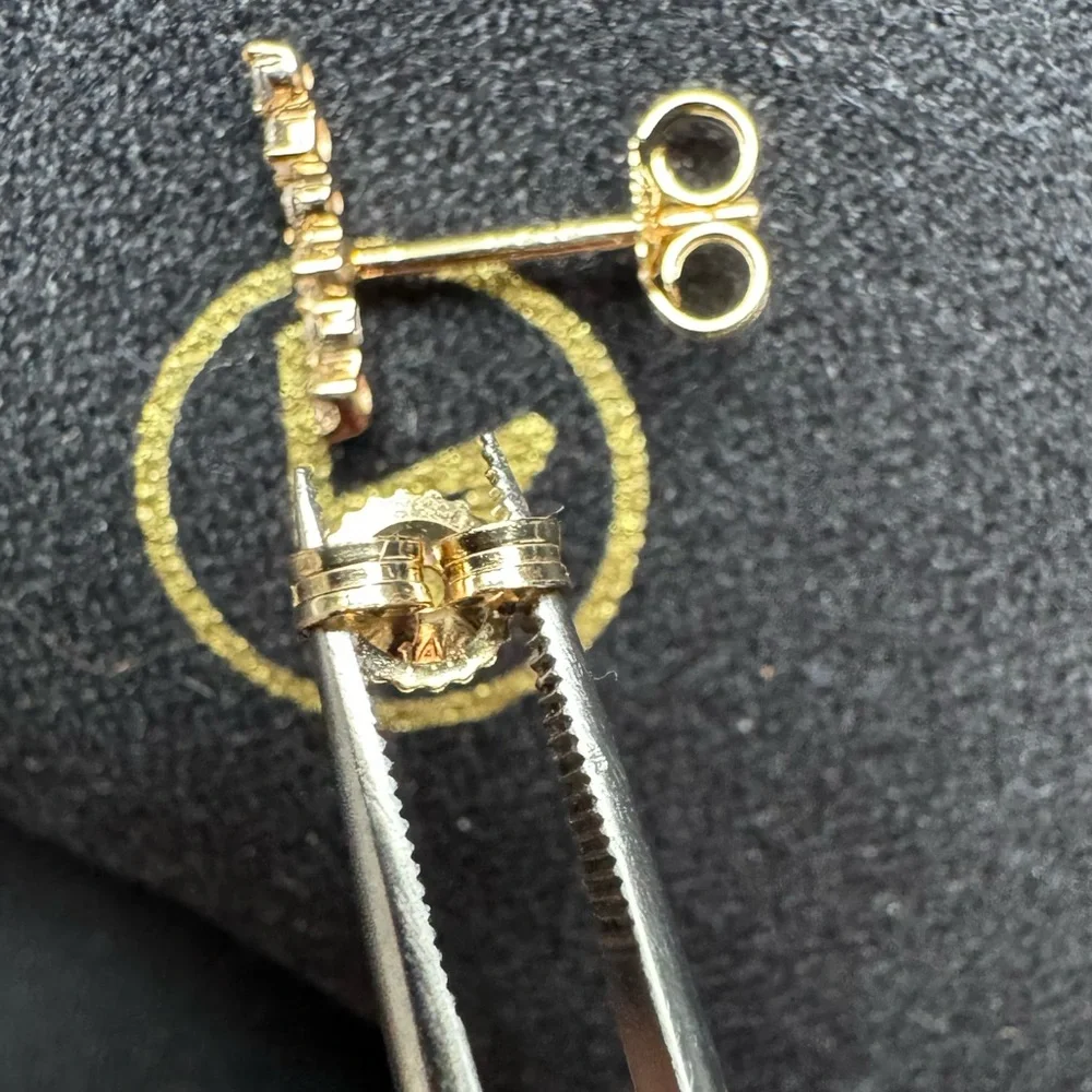 Like new! Mejuri 14k Diamond Cluster Climber Studs (discontinued) - Picture 7 of 9